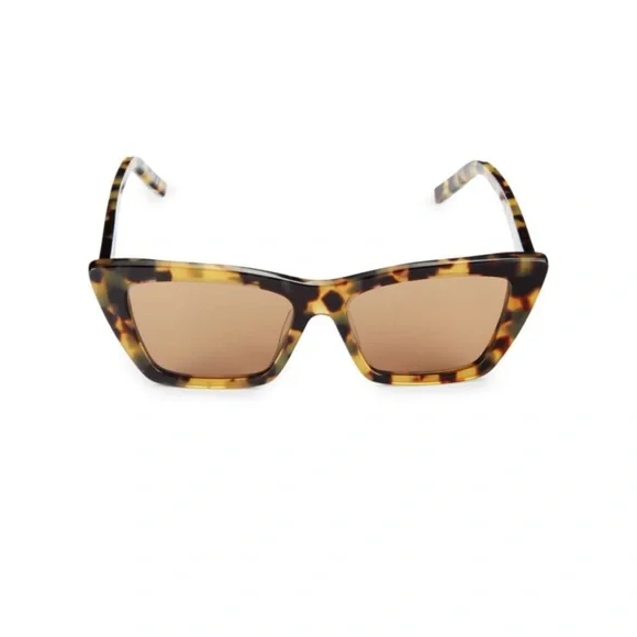 Saint Laurent Brown Tortoise Sunglasses - Picture 2 of 4